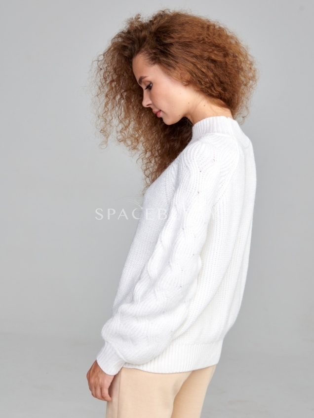 Женский вязаный свитер оверсайз, джемпер
